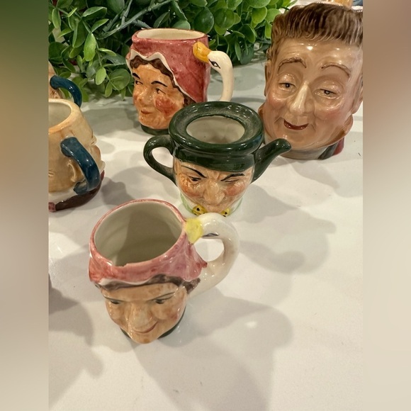 VTG Artone & Beswick England Toby Porcelain Shot Glass  Figurine Lot 16 Mini - Picture 1 of 14